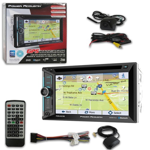 Power Acoustik PDN-623B Car DVD Receiver w/ GPS and Bluetooth + Back Up Camera - Picture 3 of 5