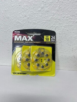 CVS Pharmacy Size 10- 24 Pack - Max Hearing Aid Batteries EXP 1/2026 | eBay