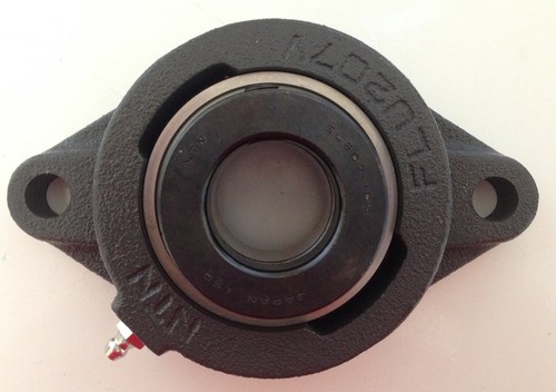 BCA 2-BOLT FLANGE WITH ROUND BALL BEARING INSERT/ LOCK COLLAR TNR 1-1/2R - Picture 2 of 2