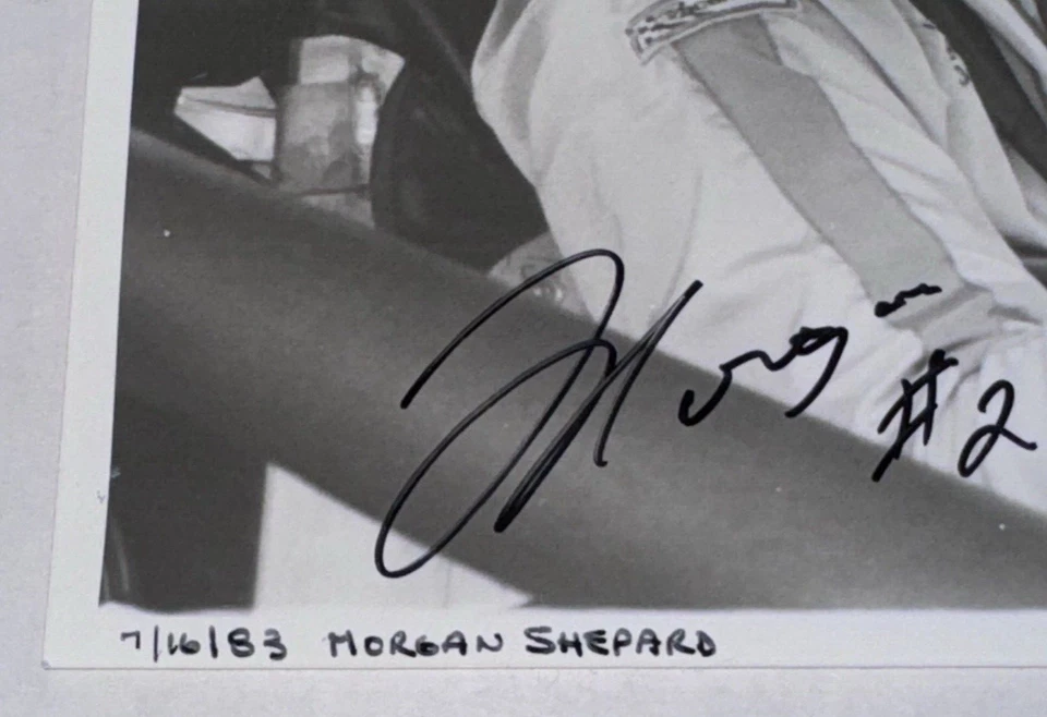 Morgan Shepherd 1983 NASHVILLE 420 B&W VINTAGE NASCAR foto autografiada 8x10 Foto 2 de 2