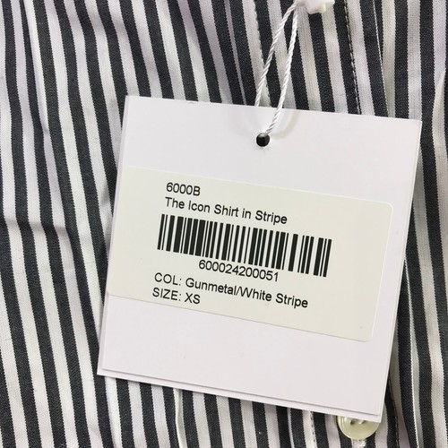 Rochelle Behrens Top Womens Extra Small Button Up The Icon Shirt White Black - 第 7/8 張圖片