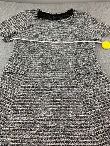 Lane Bryant Knobby Knit A-Line Dress Womens 22/24 Black White Flattering Career - Picture 9 of 12