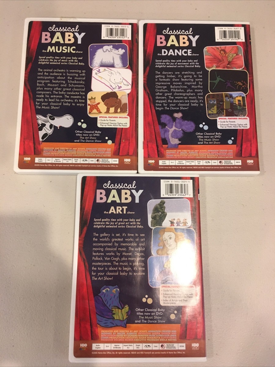 HBO presents Classical Baby Art Dance Music 3 Dvd set | eBay