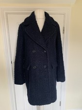 Great Plains Blue Teddy Bear Finish Women's Mid-length Coat Size Xs