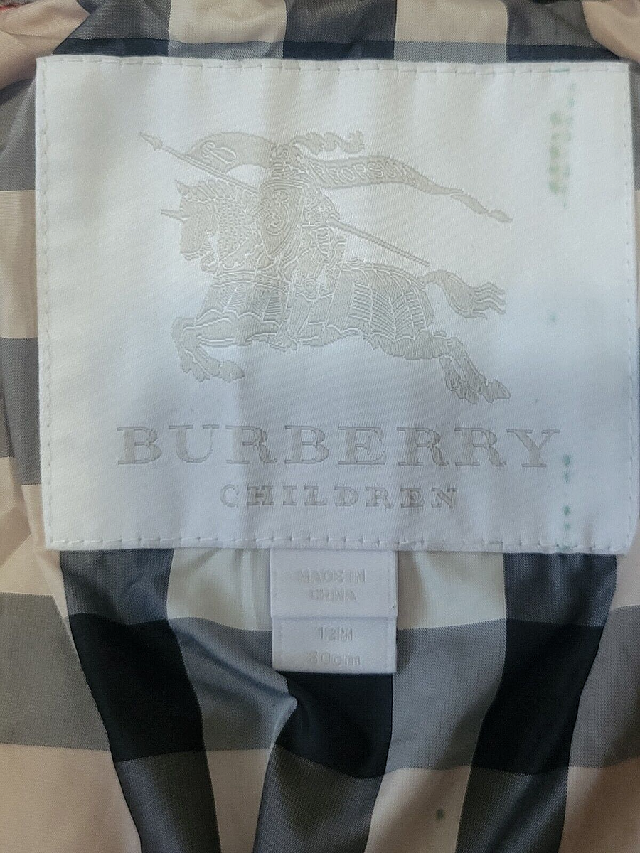 BURBERRY Children Burgundy Red Quilted Nova Check Jacket Girl's