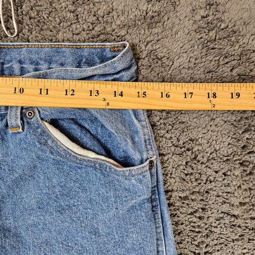 Jeans Dickies uomo taglia 30x32 blu denim dritto falegname abbigliamento da lavoro lavaggio medio - Foto 3 di 10