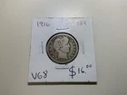 1916 United States Barber Quarter 25c