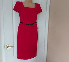 Marks & Spencer Fuchsia Tight Shift Party Work Dress NEW UK size 6 Petite-£49.50