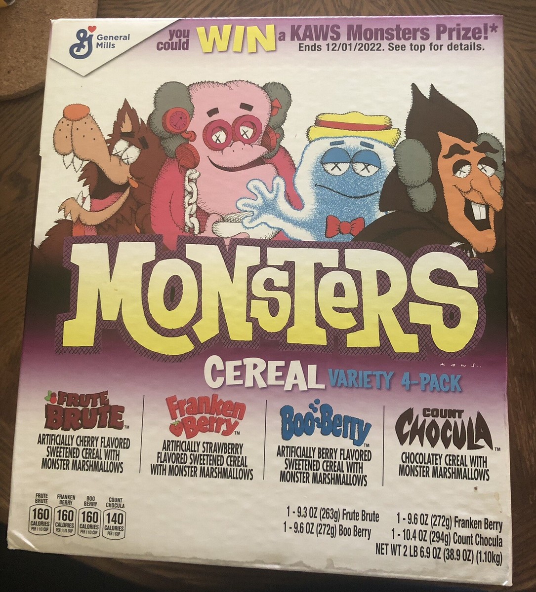 KAWS x General Mills Monsters Cereal (variety 4-pack) | eBay