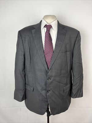 Lauren Ralph Lauren Men's Dark Gray Window Pane Plaid 100% Wool Blazer 48R $595