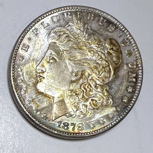 1878 S Morgan Silver Dollar $1 Absolutely Beautiful W/ Colorful Toning !!! #17