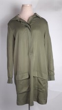 Frnch Women Army Green Button Down Shift Dress Size S/M New with Tags