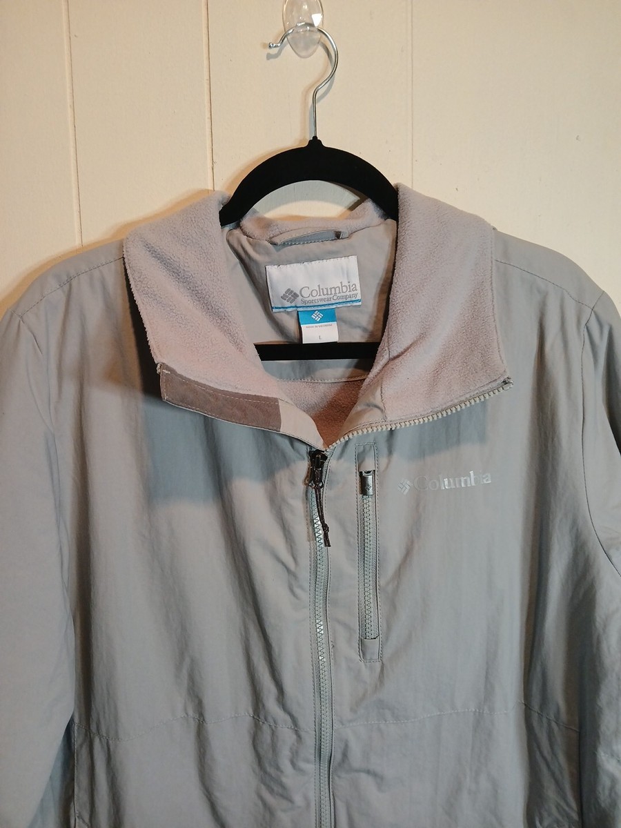 Columbia Grey Lightweight Zip-Up Jacket Men's Size L