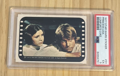 1977 Star Wars Sticker Princess Leia Confronts Luke PSA 5 Sticker #31 - Picture 1 of 2