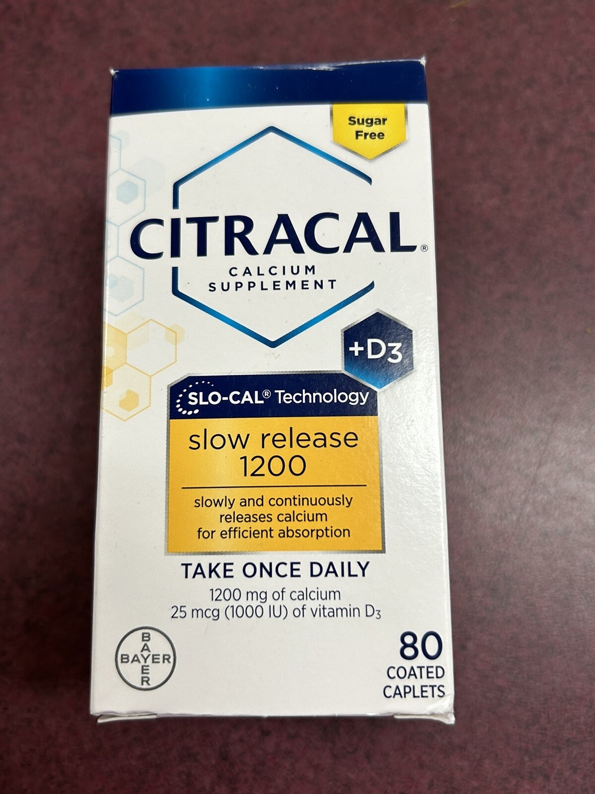 Citracal Calcium Supplement Slow Release 1200 + D3 Coated Caplets 80ct ...