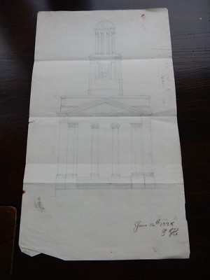 SKIZZE IRISCHER ARCHITEKT 1828 ERA Ebenezer Hastings, Mount St Belfast BT6 8DA