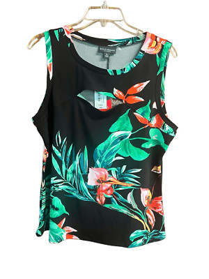 Bold Elements Peek a boo Chest Blouse Sz XL NWT