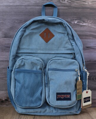 Brand New JanSport Grandby Remix Blue Corduroy Large Backpack