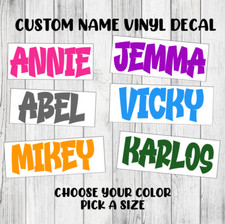 Graffiti Custom Name Decal Permanent Vinyl Text Lettering Sticker Customized