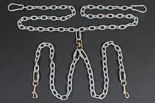 Chew Proof Truck Bed Two Dog Tether Leash SUV Vehicle Chain Restraint Tie Out