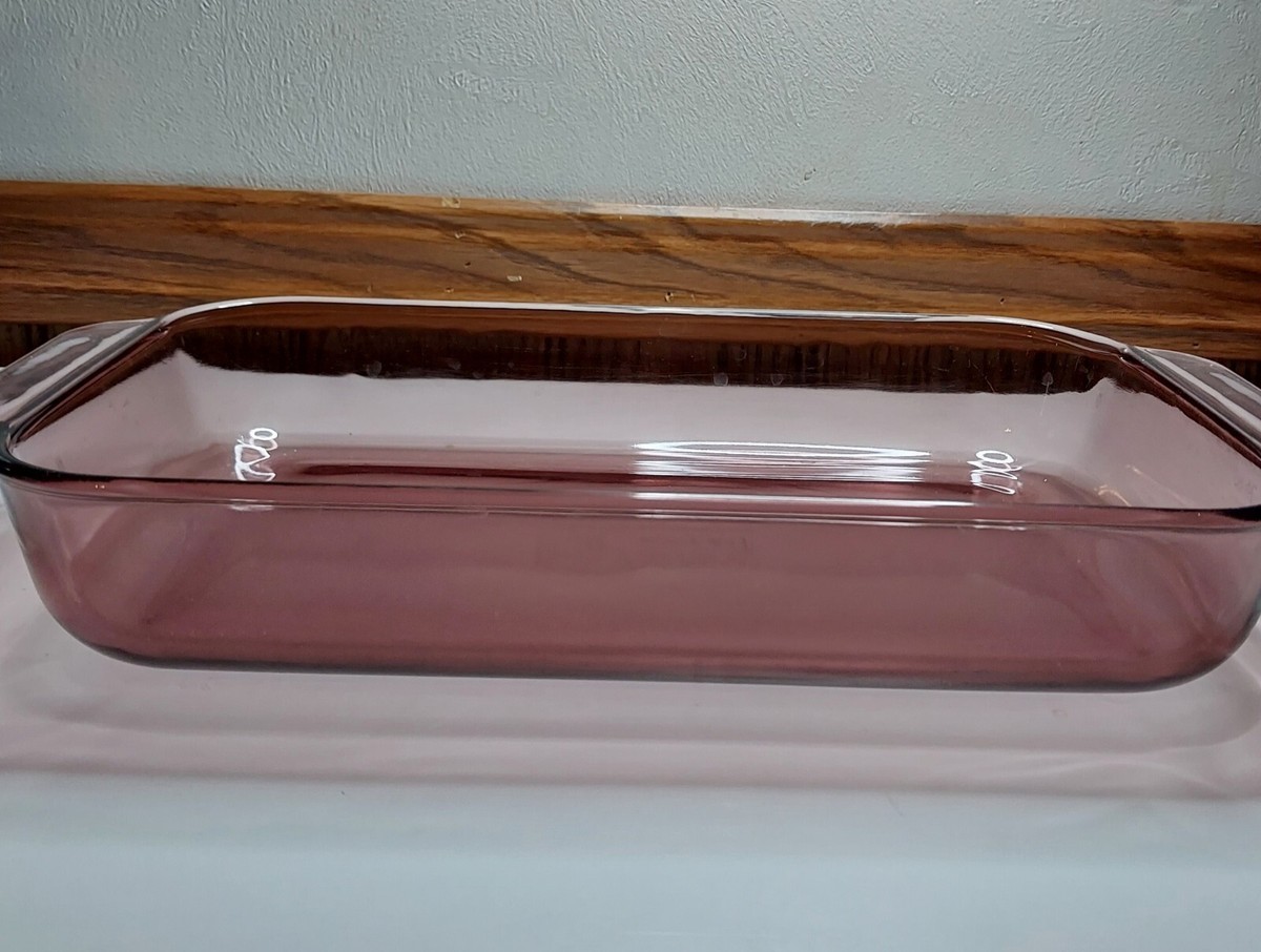 Pyrex Cranberry2QT 2L Small Rectangular Baking Dish #232R 11 x x  inch