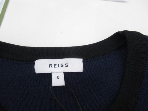 Reiss Textured Knit Dress Ladies Small Navy Blue Tags RRP £225 Desginer Bodycon - Picture 8 of 24
