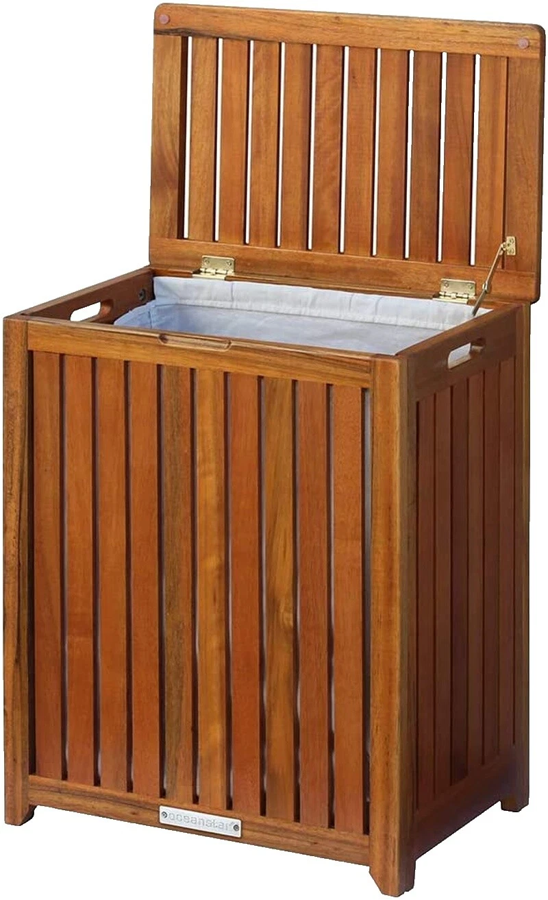 Wooden Brown Laundry Carts & Hampers