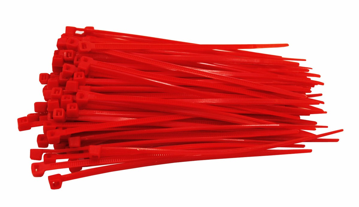 100 Wiederverwendbare Nylon-Kabelbinder – 30,5 Cm, Farbig, Mit Reißverschluss, Verstellbar
