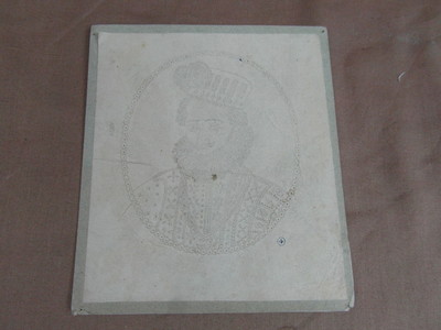 STICHPUNKTPORTRÄT um 1900: HENRI IV / ORIGINAL NEEDLE DRAW