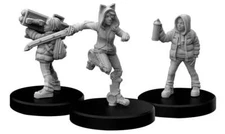 Generation Red B miniatures - Rocket, Blades, Rattle Can (Cyberpunk Red)