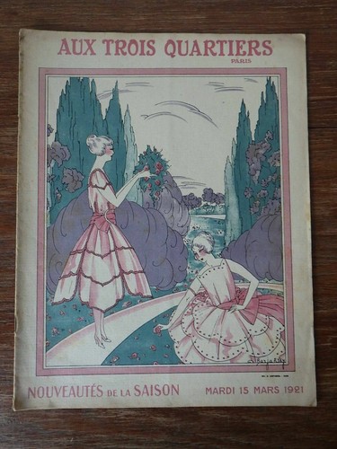 Mode CATALOGUE Aux Trois Quartiers Paris NOUVEAUTES Mars 1922 ill. BARJANSKY