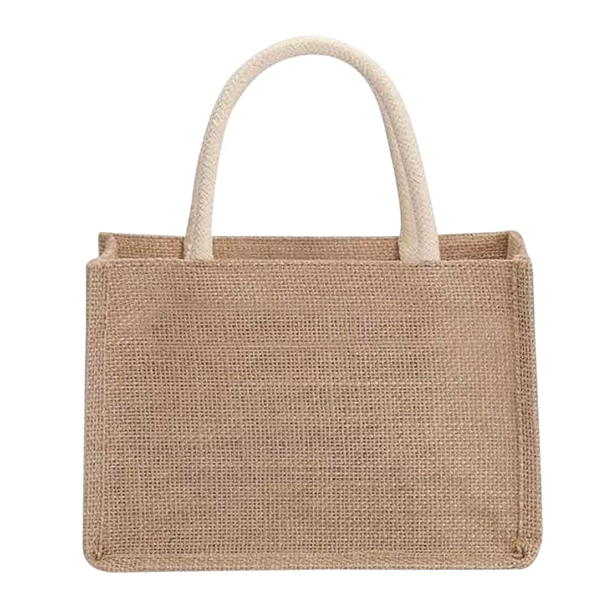 Burlap Tote Bags Blank Jute Beach Shopping Handbag Vintage