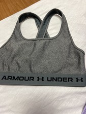 Criss cross back Heather grey compression sports bra size Small
