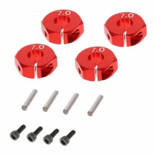 4Pcs/Set 1/10 Wheel Hex Drive 12x7mm w/ Pins Screws for Axial SCX10 HSP Red