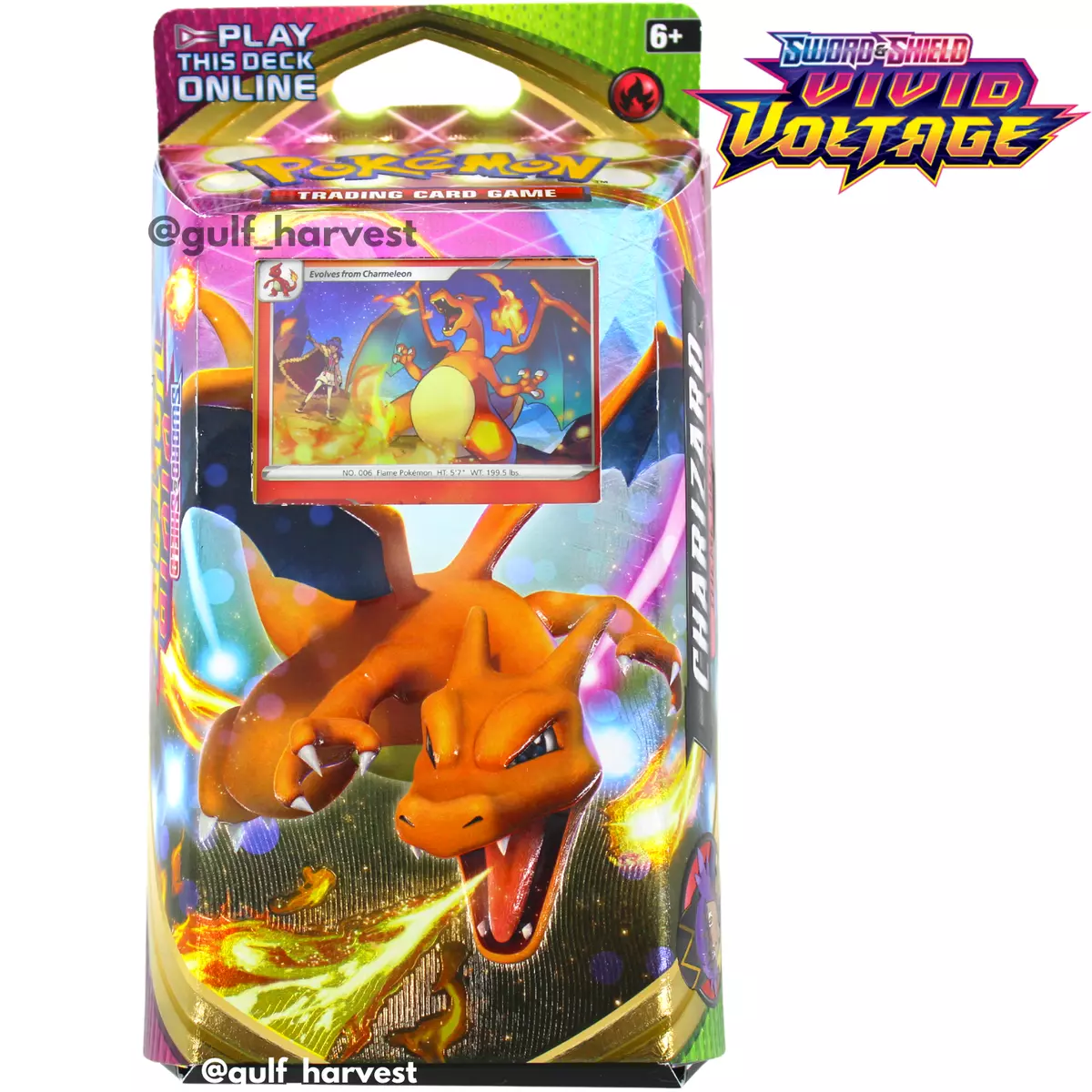 Pokemon TCG: Sword & Shield Vivid Voltage Theme Deck Featuring Charizard : Toys & Games