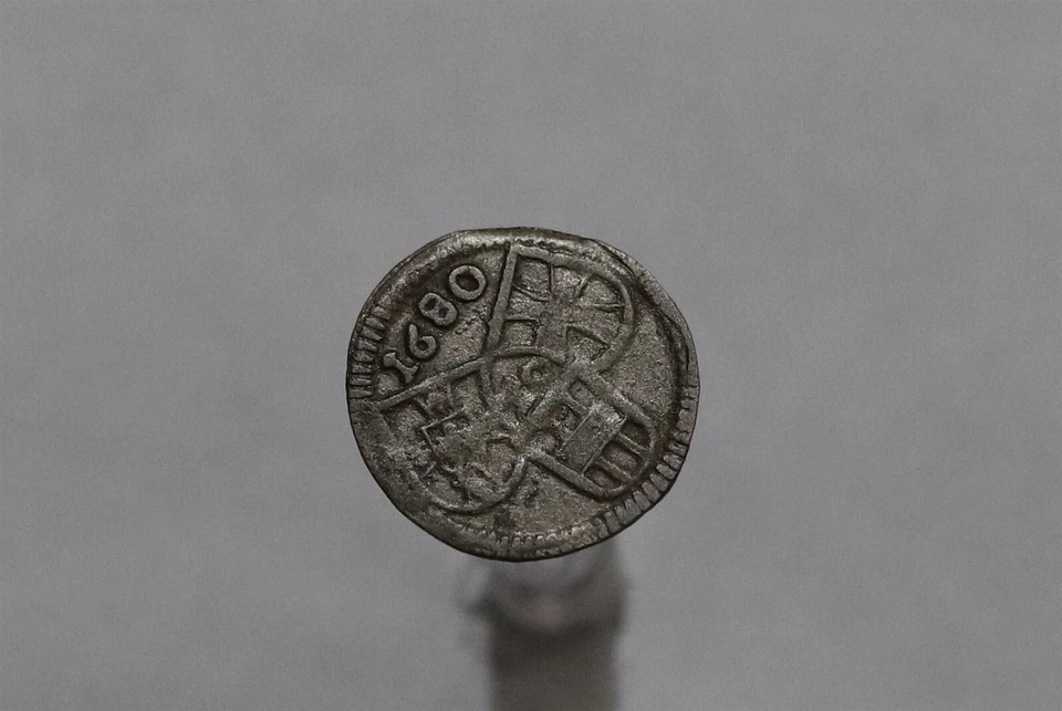 🧭 🇩🇪 GERMANY Johann Caspar II. von Ampringen Dreier 1680 SILVER B49 #K9012 - Image 2 of 4