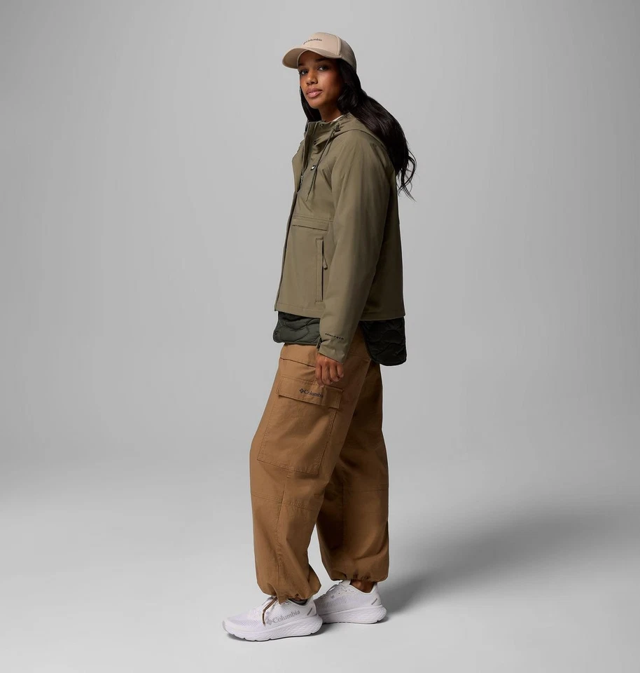 Columbia Womens Montara Park Interchange Jacket STONE GREEN Omni-Tech Waterproof - Image 3 of 4