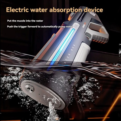 #ad 2x Automatic Electric Water Blaster Long Range Shooting Gun w LED Light Grey $41.39
