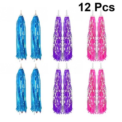 12 Pcs Fahrradgriffquasten Kinderfahrraddekorationen Lenker-Streamer Mädchen
