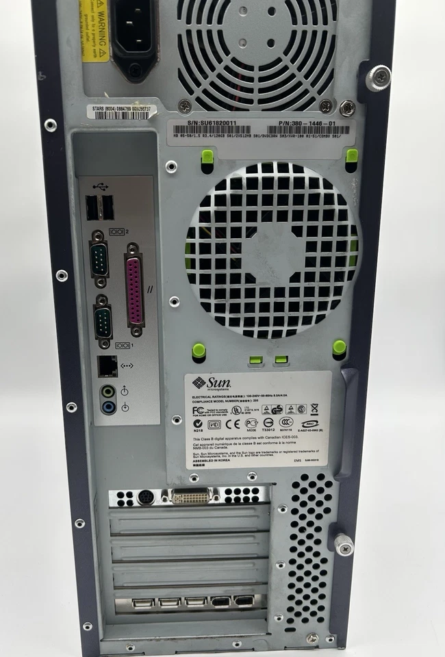 Sun  Blade 1500 Silver 1.5Ghz CPU 4gb 80gb HDD DVD  XVR-600 Graphic Tested - Image 4 of 4