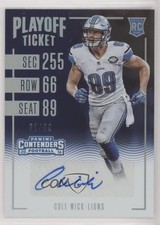 2016 Panini Contenders Playoff Ticket 31/99 Cole Wick #237 Auto 11ba