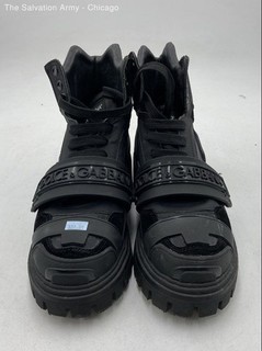 Dolce & Gabbana Womens Black Lace Up Ankle Trekking Boots Size US 6.5