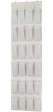 Amazon Basics Over-the-Door Hanging Shoe Organizer – 20 Large Pockets, Beige