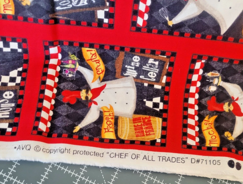 AVQ Chef of All Trades Red and Black Cotton Fabric - Image 3 of 3
