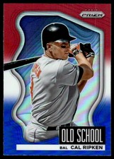 2022 Panini Red White Blue Prizm Old School Cal Ripken Baltimore Orioles #OS-5