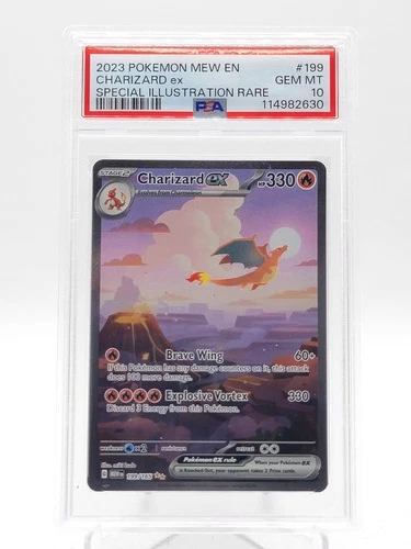 CHARIZARD EX 2023 POKEMON 151 SPECIAL ILLUSTRATION RARE #199 PSA 10 Q0895