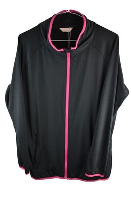 Anthology schwarze Trainingsjacke Größe UK 16 Damen durchgehender Reißverschluss Freizeit Outdoor