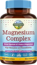 Terranics 5-in-1 Magnesium Complex Supplement 500mg - 5 120 Count (Pack of 1) 