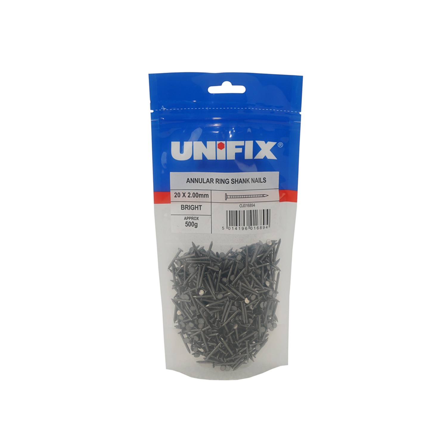 Unifix Bright Annular Ring Shank Nails 30 x 2.36mm - POU9ARSN/015 - Box of 5
