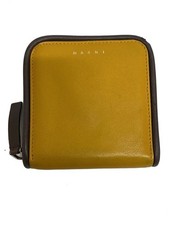 Marni Fold Wallet Bifold Leather CML Plain Ladies' Used